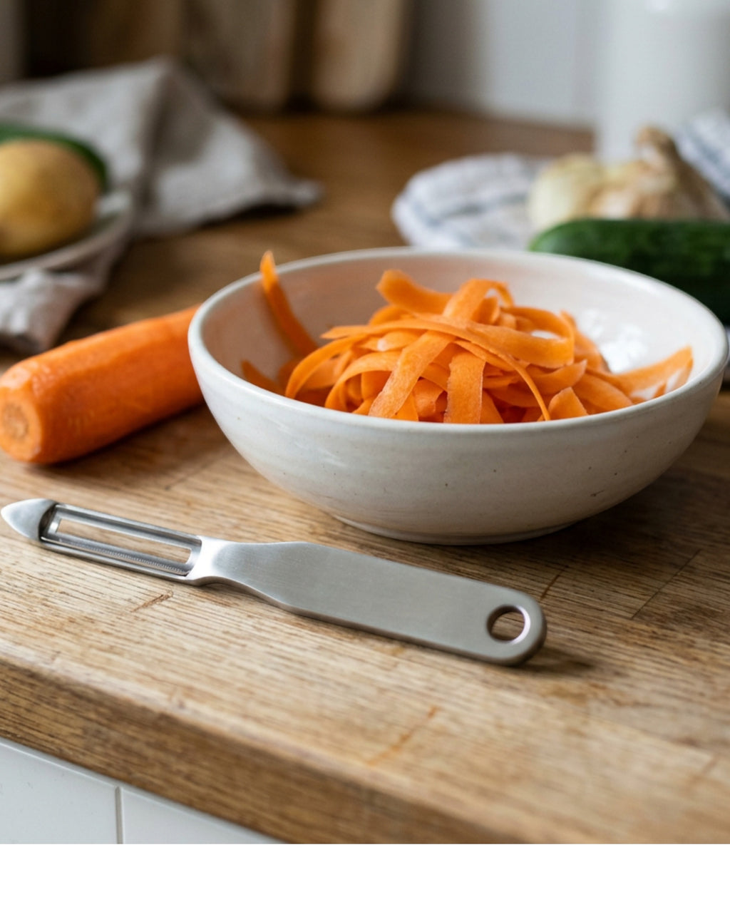 OLONO Slim Stainless Vegetable Peeler Satin 6.5 in
