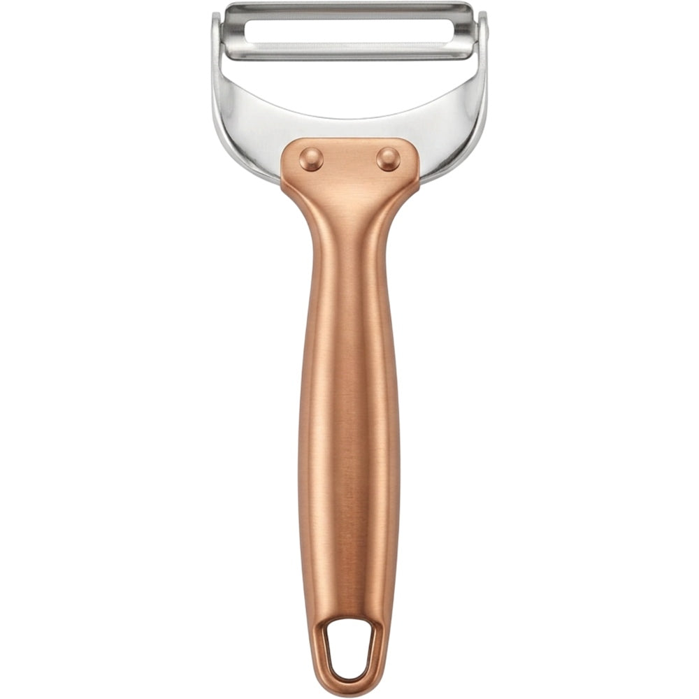 OLONO Wide Blade Stainless Produce Peeler Copper 7 in